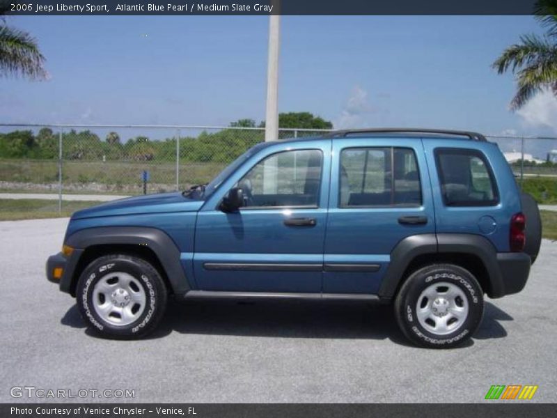 Atlantic Blue Pearl / Medium Slate Gray 2006 Jeep Liberty Sport