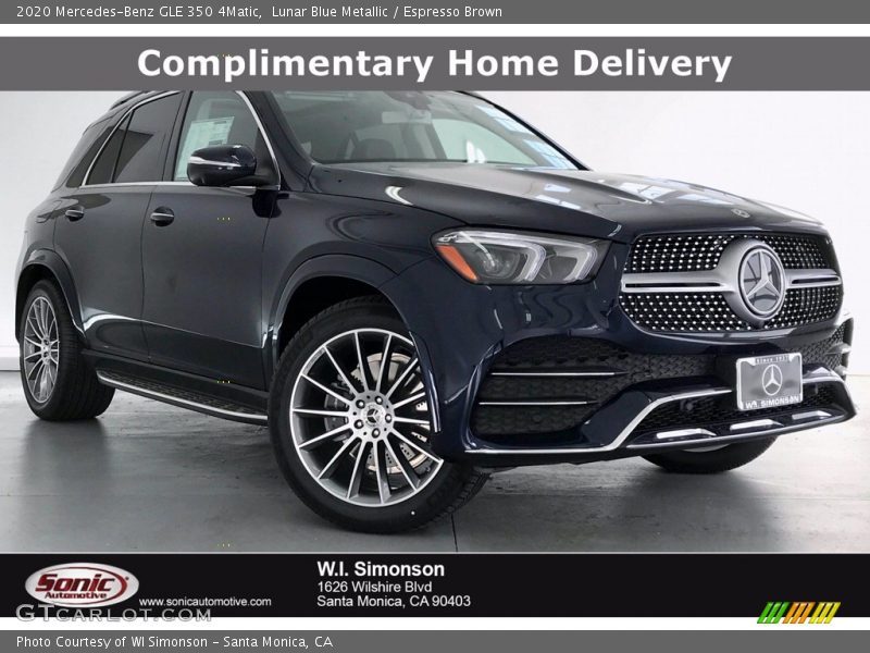 Lunar Blue Metallic / Espresso Brown 2020 Mercedes-Benz GLE 350 4Matic