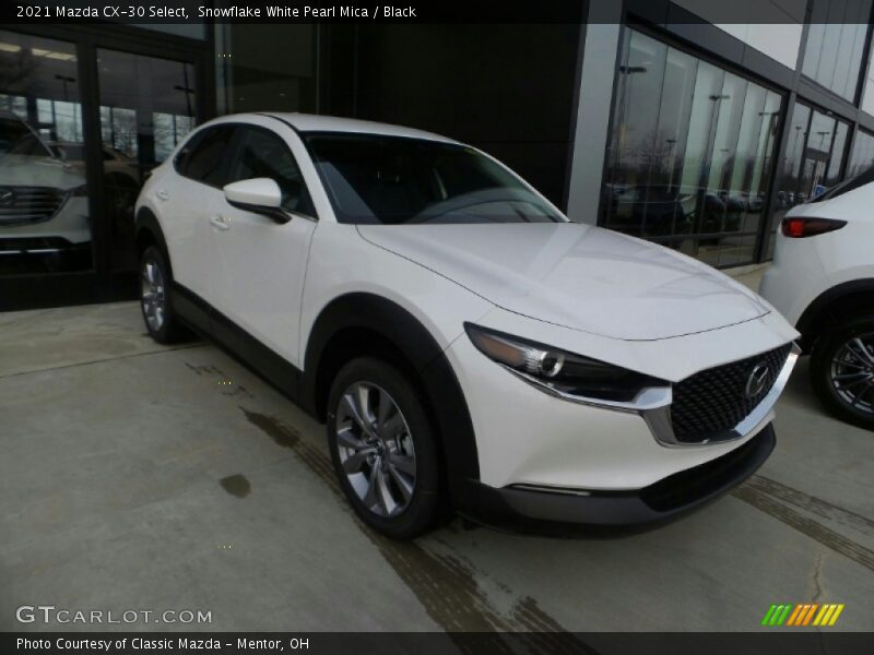 Snowflake White Pearl Mica / Black 2021 Mazda CX-30 Select