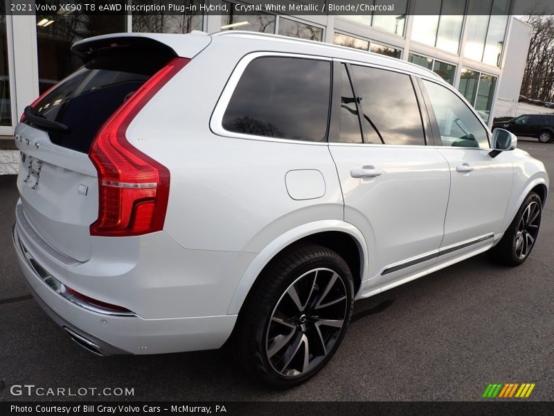 Crystal White Metallic / Blonde/Charcoal 2021 Volvo XC90 T8 eAWD Inscription Plug-in Hybrid