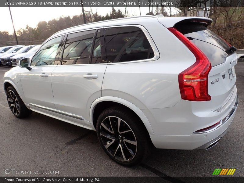 Crystal White Metallic / Blonde/Charcoal 2021 Volvo XC90 T8 eAWD Inscription Plug-in Hybrid