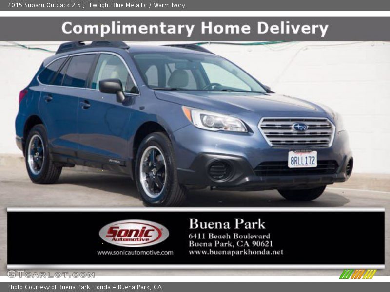 Twilight Blue Metallic / Warm Ivory 2015 Subaru Outback 2.5i