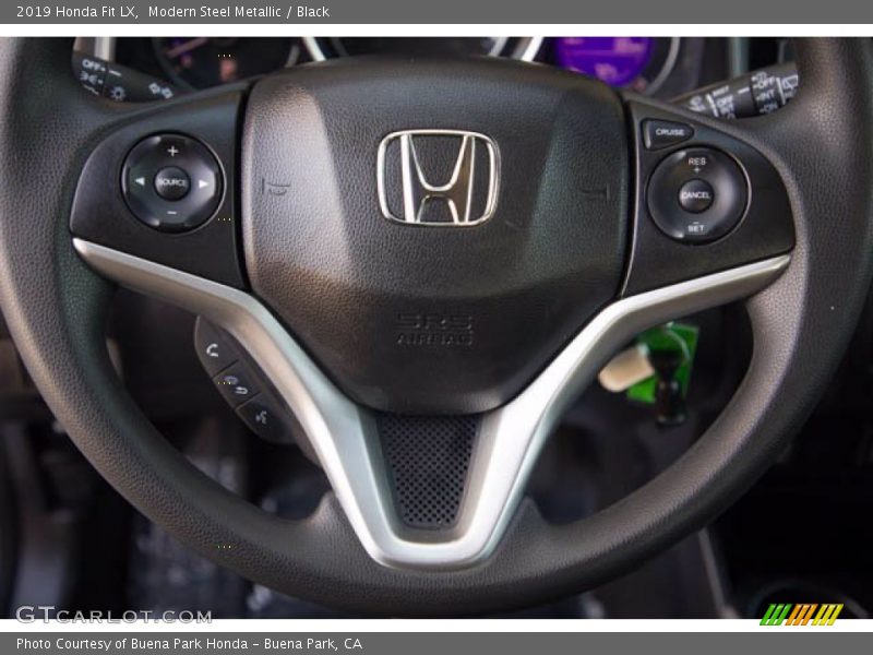 Modern Steel Metallic / Black 2019 Honda Fit LX