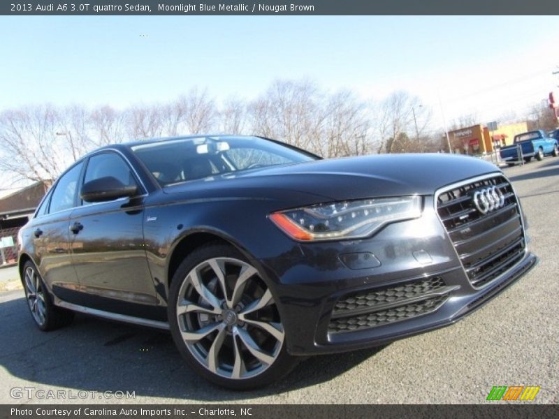 Moonlight Blue Metallic / Nougat Brown 2013 Audi A6 3.0T quattro Sedan