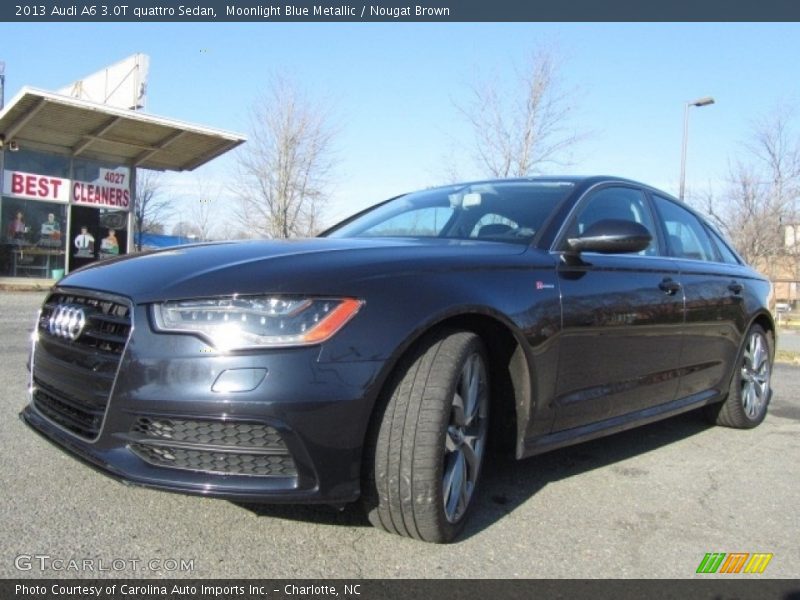 Moonlight Blue Metallic / Nougat Brown 2013 Audi A6 3.0T quattro Sedan