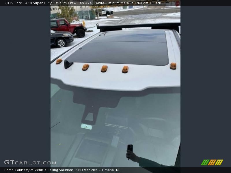 White Platinum Metallic Tri-Coat / Black 2019 Ford F450 Super Duty Platinum Crew Cab 4x4