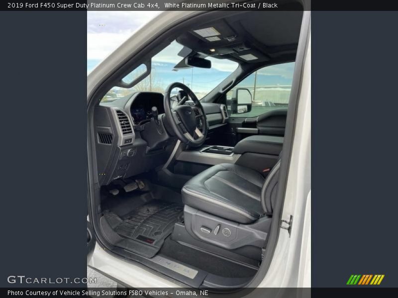 White Platinum Metallic Tri-Coat / Black 2019 Ford F450 Super Duty Platinum Crew Cab 4x4