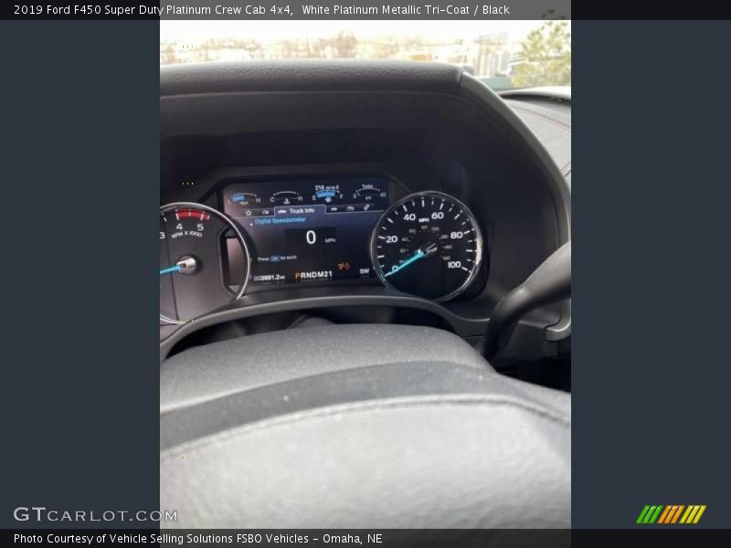 White Platinum Metallic Tri-Coat / Black 2019 Ford F450 Super Duty Platinum Crew Cab 4x4