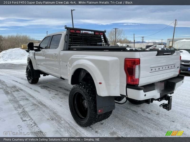 White Platinum Metallic Tri-Coat / Black 2019 Ford F450 Super Duty Platinum Crew Cab 4x4