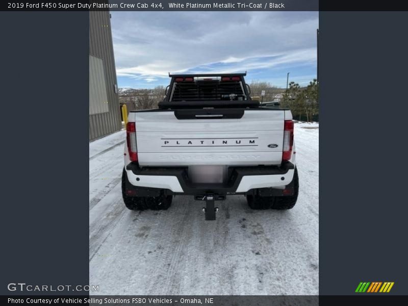 White Platinum Metallic Tri-Coat / Black 2019 Ford F450 Super Duty Platinum Crew Cab 4x4