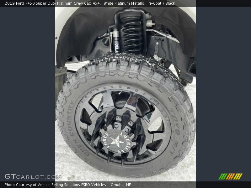 White Platinum Metallic Tri-Coat / Black 2019 Ford F450 Super Duty Platinum Crew Cab 4x4