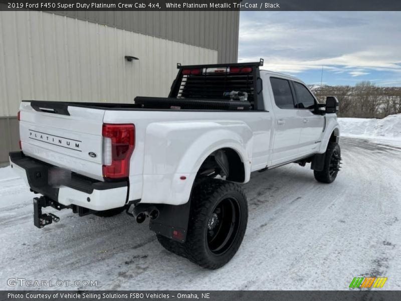 White Platinum Metallic Tri-Coat / Black 2019 Ford F450 Super Duty Platinum Crew Cab 4x4