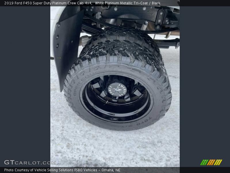 White Platinum Metallic Tri-Coat / Black 2019 Ford F450 Super Duty Platinum Crew Cab 4x4