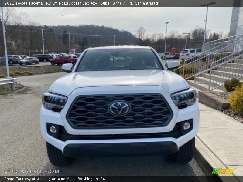 Super White / TRD Cement/Black 2021 Toyota Tacoma TRD Off Road Access Cab 4x4