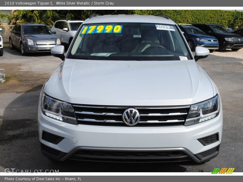 White Silver Metallic / Storm Gray 2019 Volkswagen Tiguan S