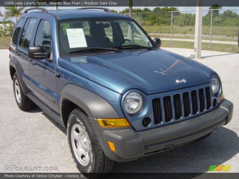 Atlantic Blue Pearl / Medium Slate Gray 2006 Jeep Liberty Sport
