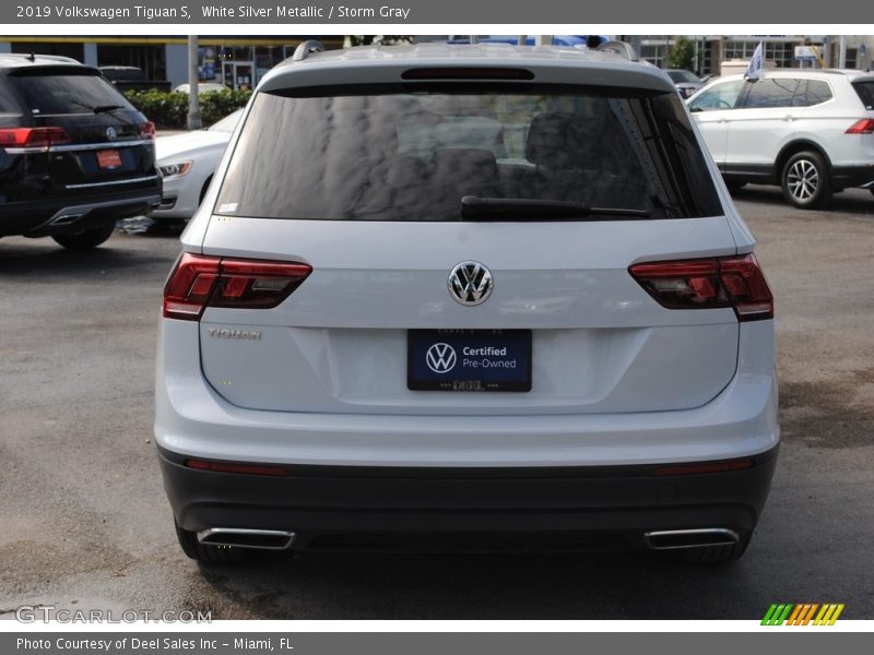 White Silver Metallic / Storm Gray 2019 Volkswagen Tiguan S