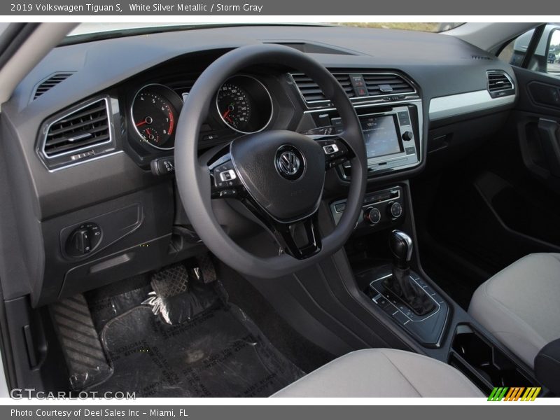 White Silver Metallic / Storm Gray 2019 Volkswagen Tiguan S