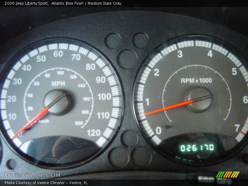 Atlantic Blue Pearl / Medium Slate Gray 2006 Jeep Liberty Sport