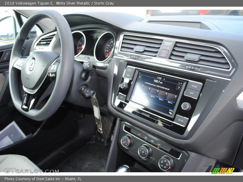 White Silver Metallic / Storm Gray 2019 Volkswagen Tiguan S