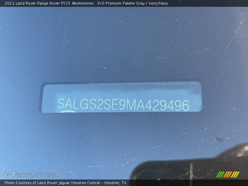 SVO Premium Palette Gray / Ivory/Navy 2021 Land Rover Range Rover P525 Westminster