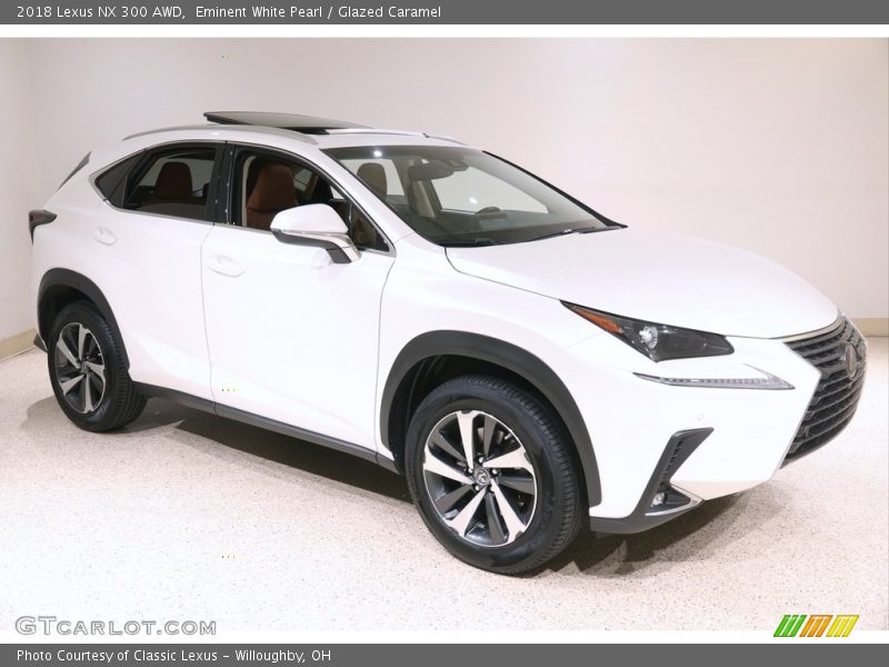 Eminent White Pearl / Glazed Caramel 2018 Lexus NX 300 AWD