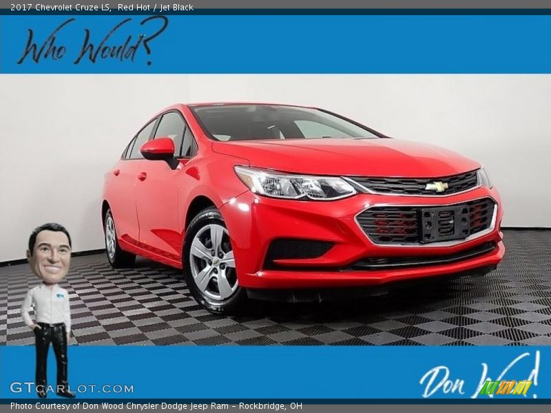 Red Hot / Jet Black 2017 Chevrolet Cruze LS