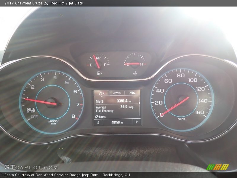 Red Hot / Jet Black 2017 Chevrolet Cruze LS