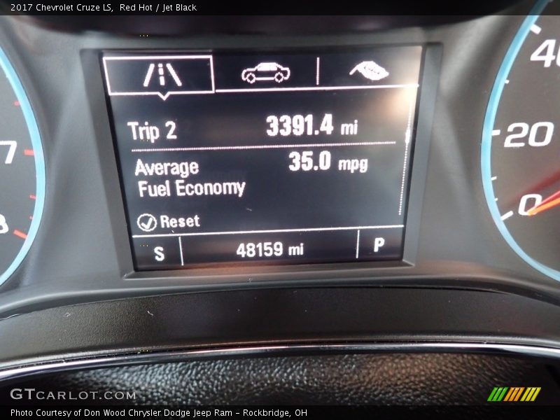 Red Hot / Jet Black 2017 Chevrolet Cruze LS