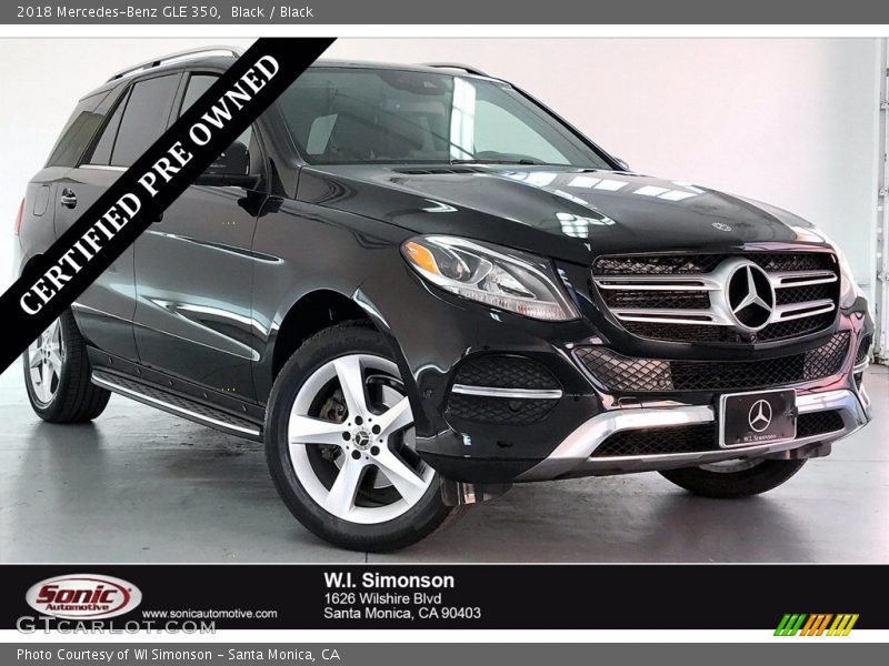Black / Black 2018 Mercedes-Benz GLE 350