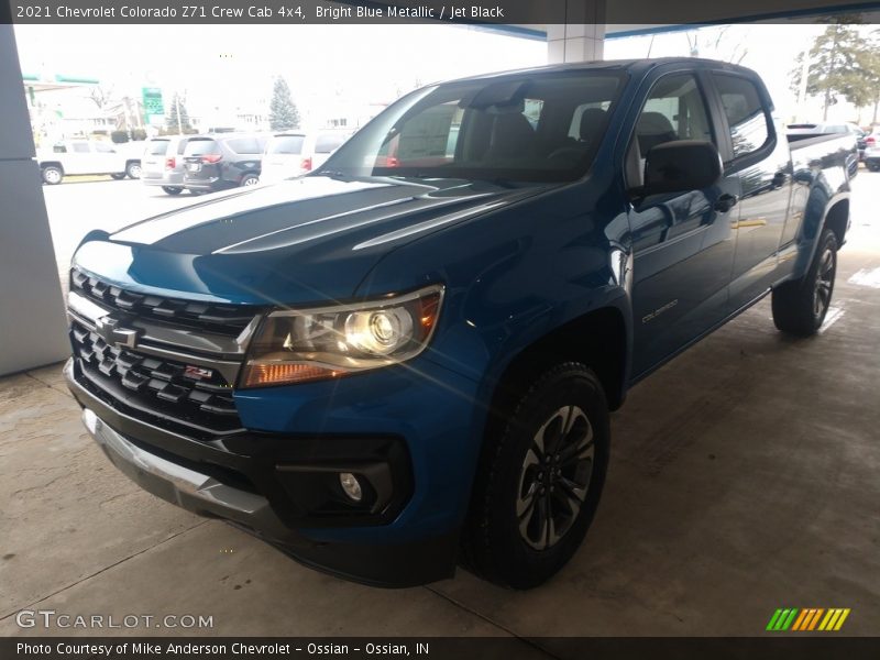Bright Blue Metallic / Jet Black 2021 Chevrolet Colorado Z71 Crew Cab 4x4