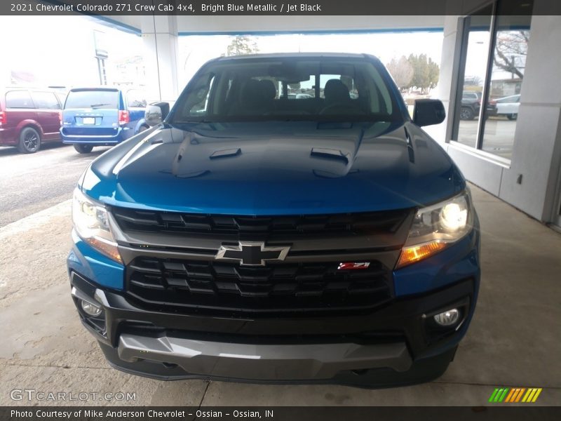 Bright Blue Metallic / Jet Black 2021 Chevrolet Colorado Z71 Crew Cab 4x4