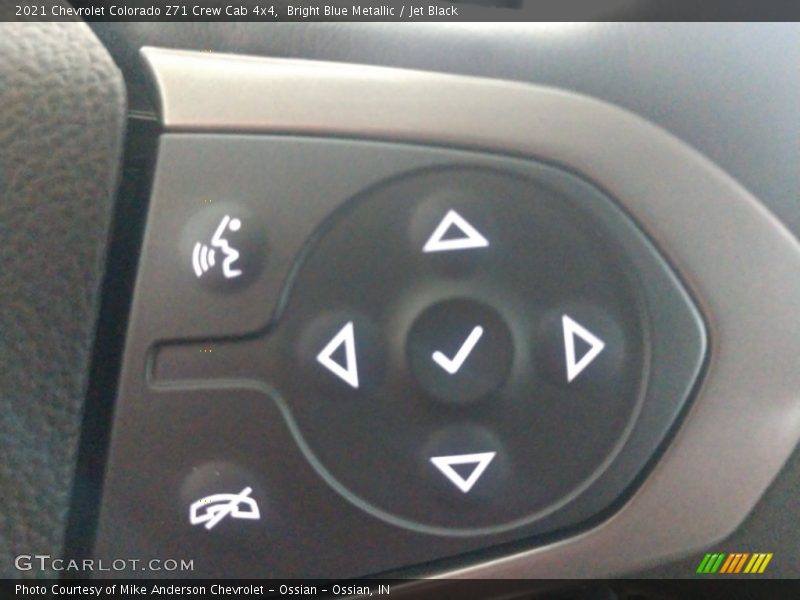 Bright Blue Metallic / Jet Black 2021 Chevrolet Colorado Z71 Crew Cab 4x4