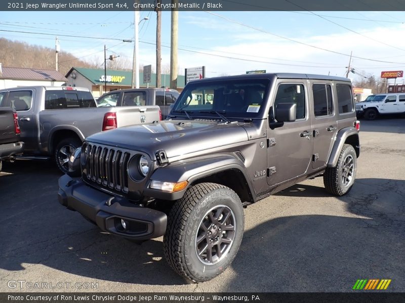 Granite Crystal Metallic / Black 2021 Jeep Wrangler Unlimited Sport 4x4
