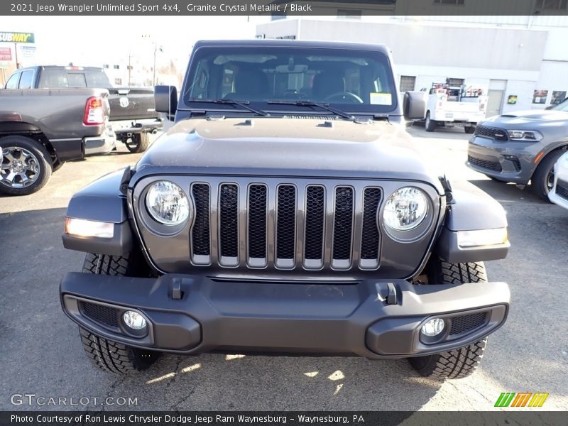 Granite Crystal Metallic / Black 2021 Jeep Wrangler Unlimited Sport 4x4