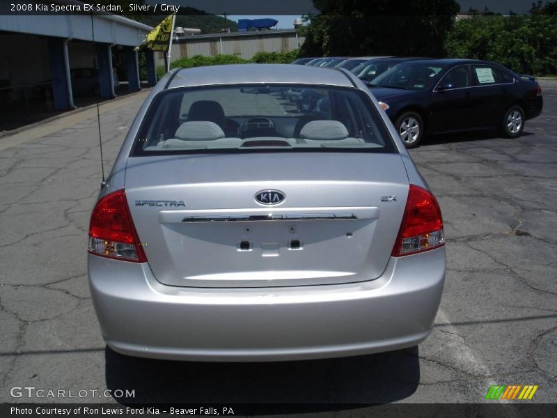 Silver / Gray 2008 Kia Spectra EX Sedan