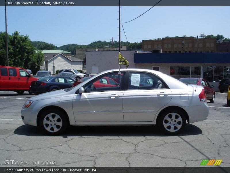 Silver / Gray 2008 Kia Spectra EX Sedan