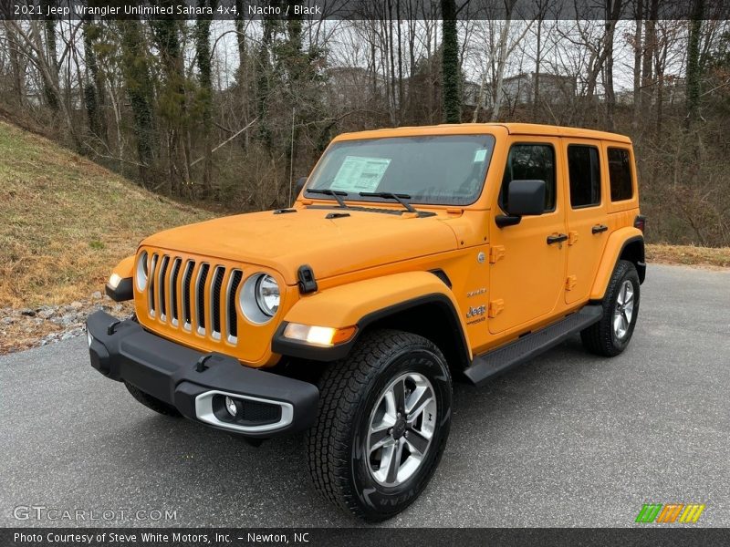 Front 3/4 View of 2021 Wrangler Unlimited Sahara 4x4
