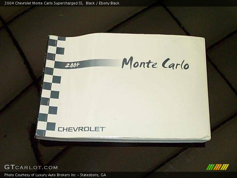 Black / Ebony Black 2004 Chevrolet Monte Carlo Supercharged SS