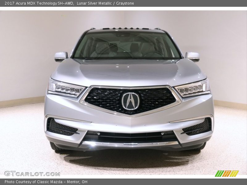 Lunar Silver Metallic / Graystone 2017 Acura MDX Technology SH-AWD
