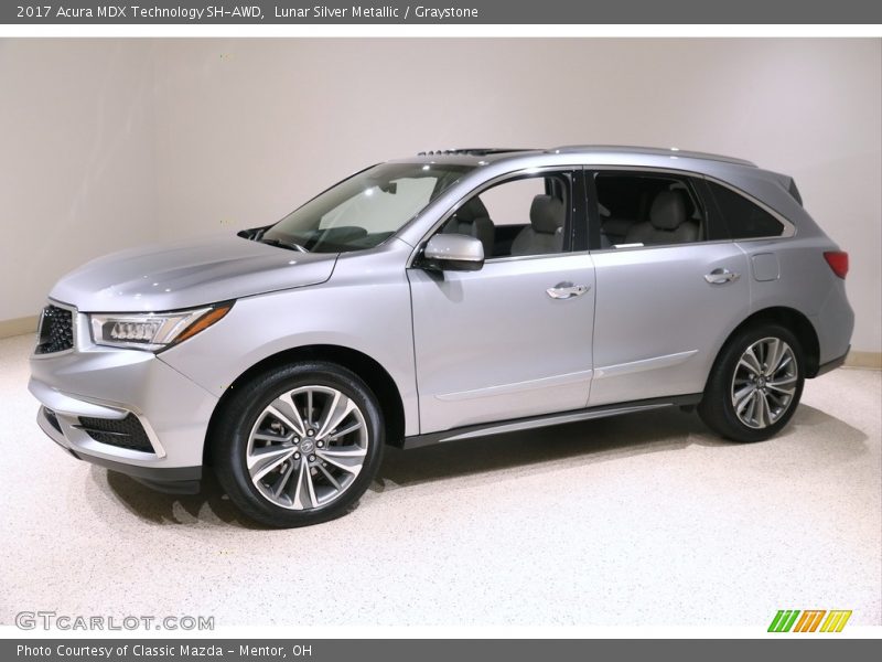 Lunar Silver Metallic / Graystone 2017 Acura MDX Technology SH-AWD