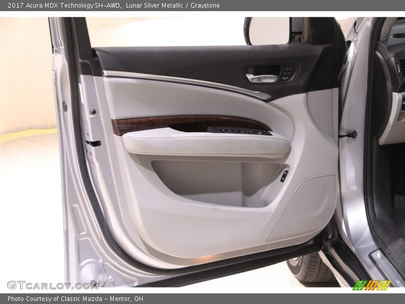 Lunar Silver Metallic / Graystone 2017 Acura MDX Technology SH-AWD