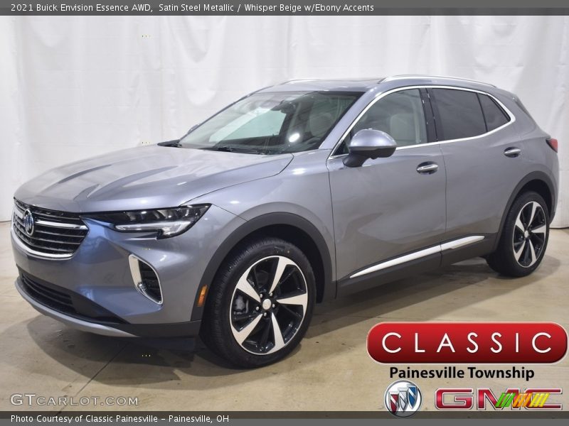 Satin Steel Metallic / Whisper Beige w/Ebony Accents 2021 Buick Envision Essence AWD
