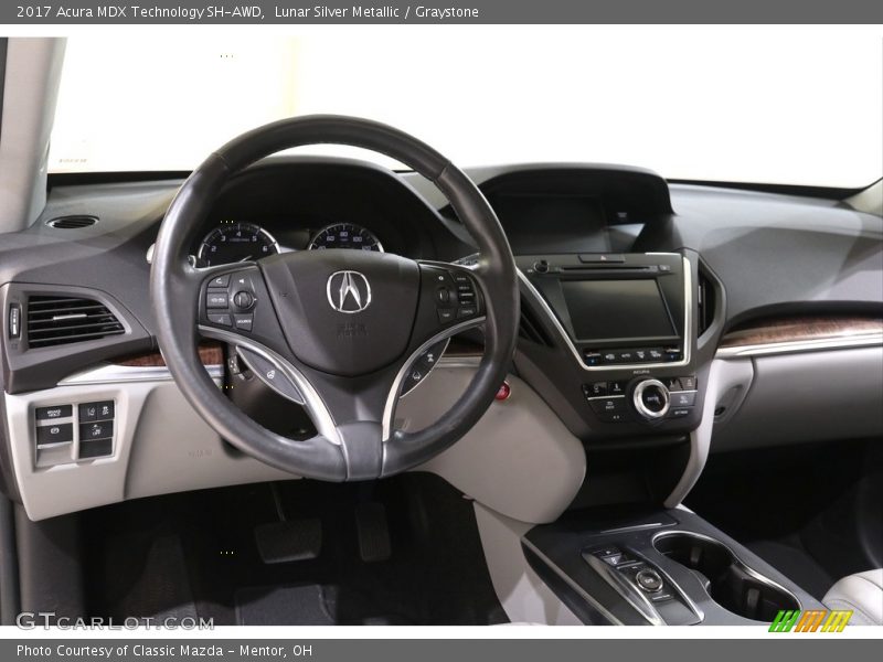 Lunar Silver Metallic / Graystone 2017 Acura MDX Technology SH-AWD