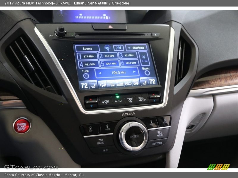 Lunar Silver Metallic / Graystone 2017 Acura MDX Technology SH-AWD