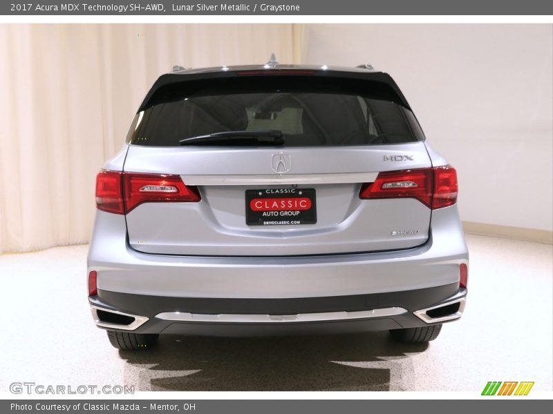 Lunar Silver Metallic / Graystone 2017 Acura MDX Technology SH-AWD