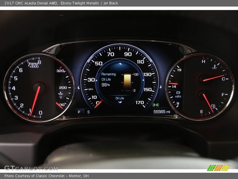 Ebony Twilight Metallic / Jet Black 2017 GMC Acadia Denali AWD