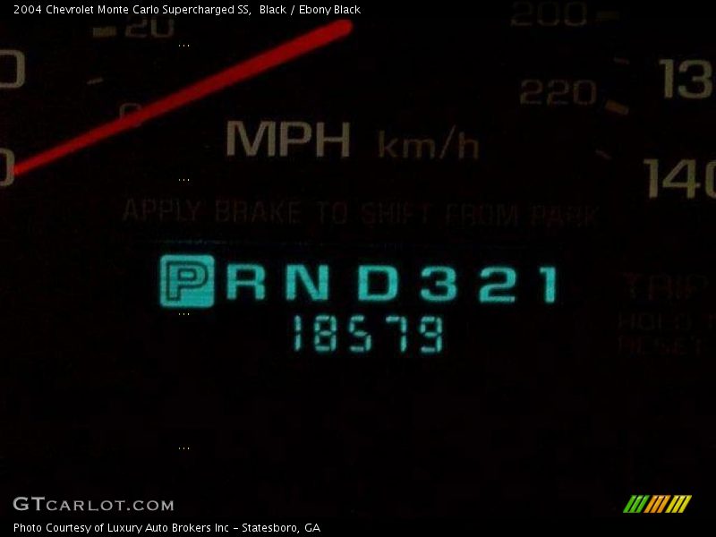 Black / Ebony Black 2004 Chevrolet Monte Carlo Supercharged SS