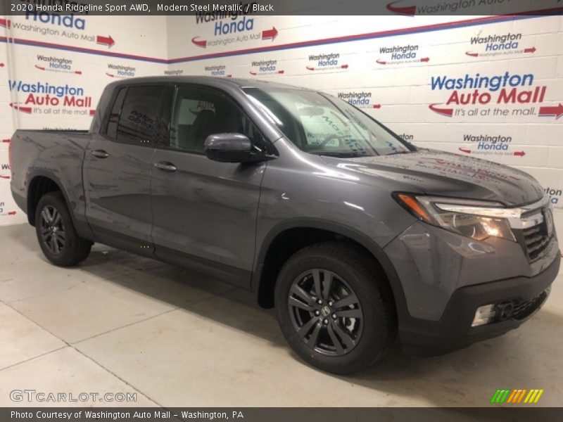 Modern Steel Metallic / Black 2020 Honda Ridgeline Sport AWD