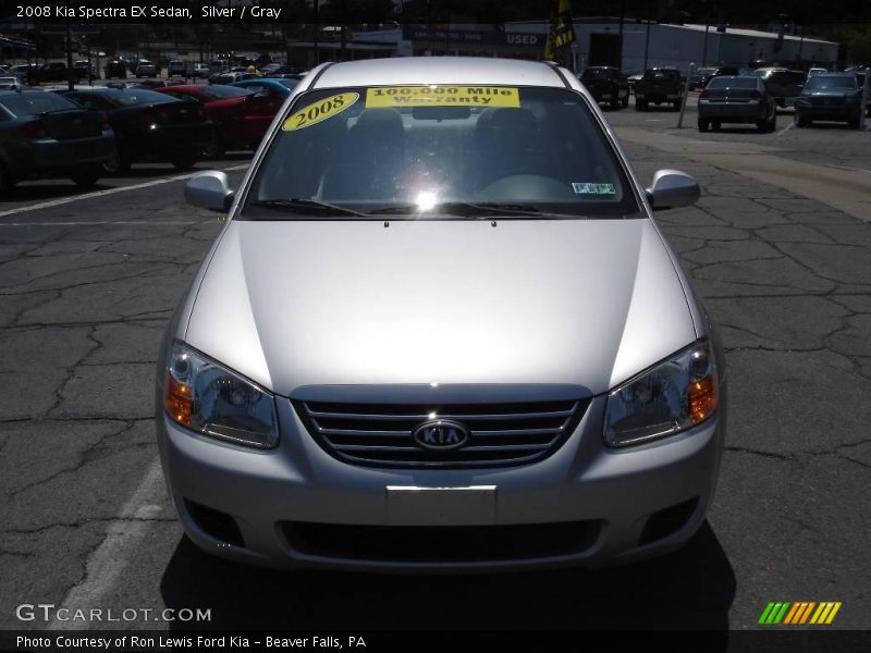 Silver / Gray 2008 Kia Spectra EX Sedan